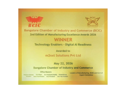 Technology Enablers – Digital AI Readiness award at the BCIC Manufacturing Excellence Awards 2026